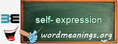 WordMeaning blackboard for self-expression